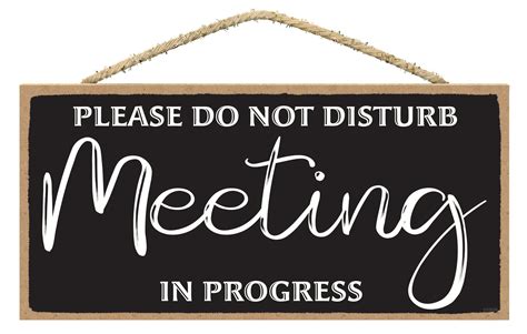 Buy Do Not Disturb Meeting in Progress Door Sign - In a Meeting Door ...