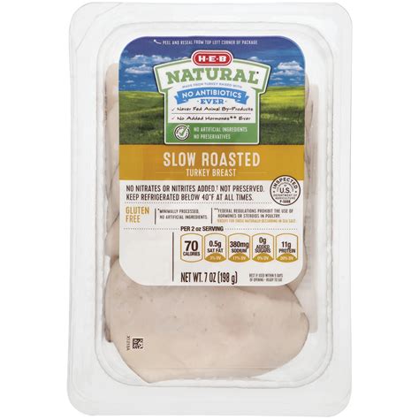 H-E-B Natural Slow Roasted Turkey Breast Lunch Meat - Shop Meat at H-E-B
