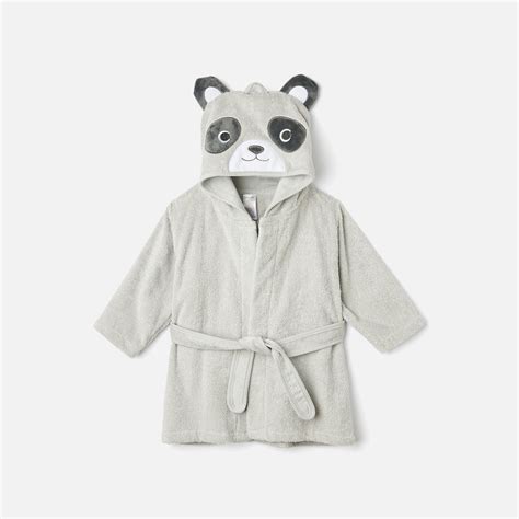 Buy Juniors Panda Hooded Bath Robe with Tie-Up Belt from Juniors at ...