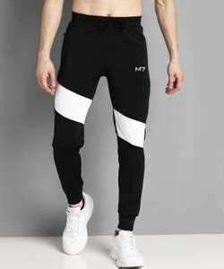 M7 By Metronaut Colorblock Men Black Track Pants - Buy M7 By Metronaut ...