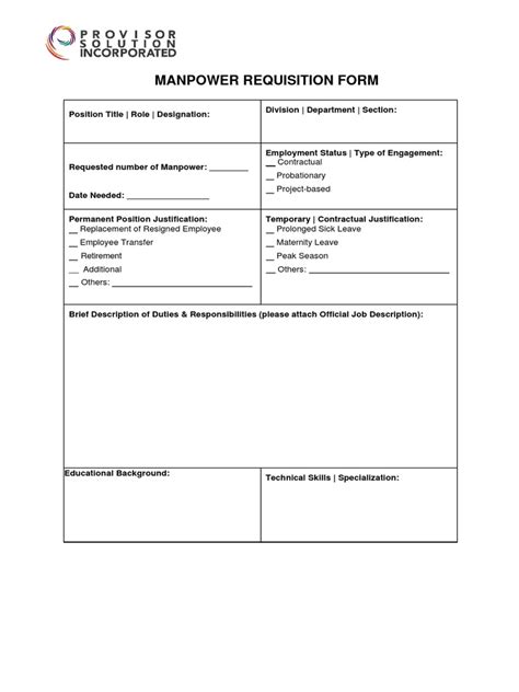 Image result for Manpower Requisition Form