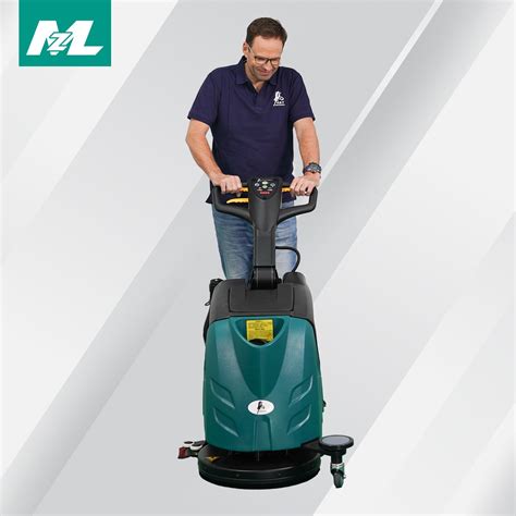 Cylinder Rotary Hand Push Floor Scrubber Battery Powered Floor Washing ...