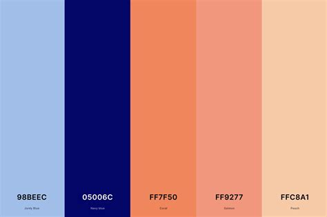 25 best coral color palettes with names and hex codes – Artofit