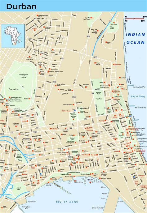 Map Of Durban City