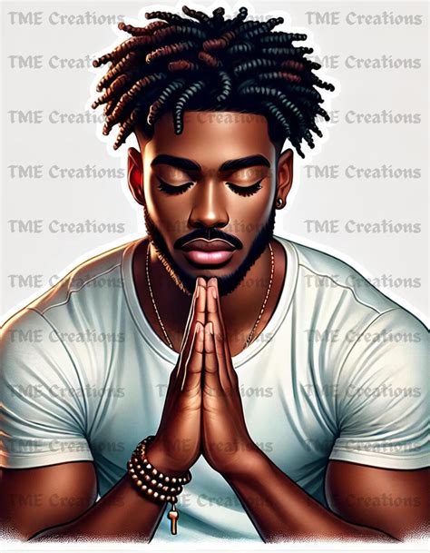 15 Black Men Praying Clipart, Afro Man Clipart, Praying Black Men ...