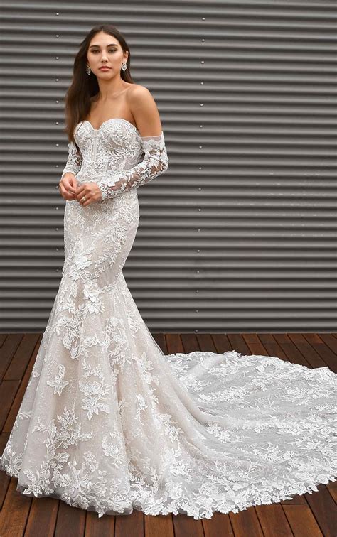Long Sleeve Lace Fit And Flare Dress | Kleinfeld Bridal