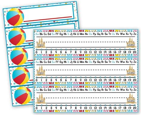 Beach Name Tags and Classroom Pack | Educação infantil, Educação, Infantil