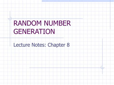 Random Number Generation 的图像结果