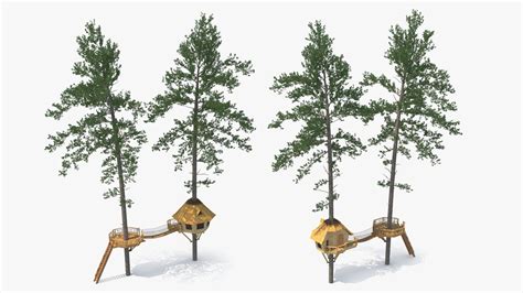 Large Tree House with Pines 3D | 3D Molier International