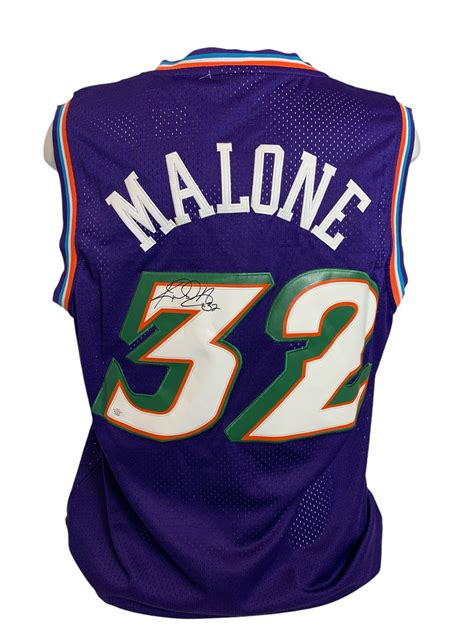 Jersey Utah Jazz autografada pelo jogador Karl Malone – Hall da Fama