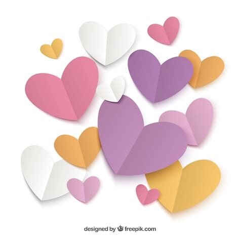 Paper cut heart | Premium Vector