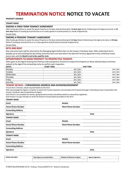 Free And Printable Eviction Notice Templates [PDF, Word] / 30 Day