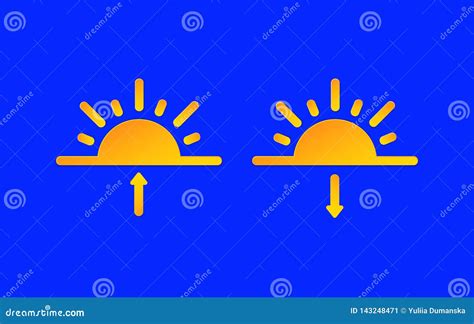 Sunrise, Sunset Weather Forecast Info Icons Set. Sun and Arrow Symbol Paper Cut Style. Climate ...
