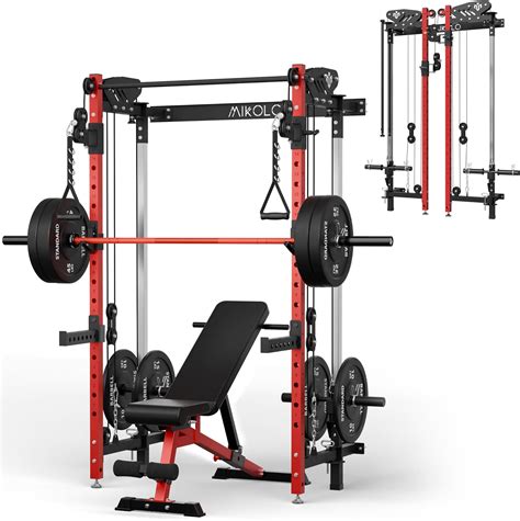 Mikolo Folding Squat Rack, Wall Mounted Power Rack India | Ubuy
