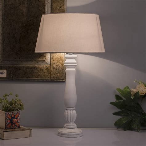 Buy Homesake® Handcrafted Wooden Table Lamp for Bedroom & Living Room ...