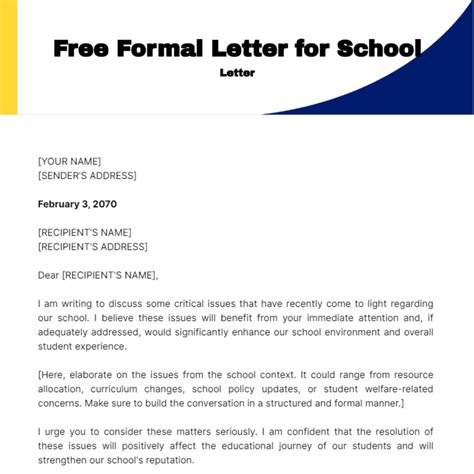 Image result for Formal Letter Examples