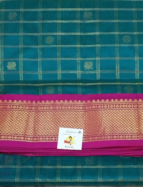 Pure silk checked 10 yardz – 9yardz