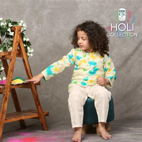 Yellow & Blue Tie Dye Kurta – kayeandco.in