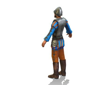 3D model Old Man Spanish Canquistador Officer VR / AR / low-poly | CGTrader