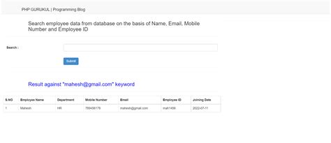 Image result for How to Write a Search Page and Fetch Data From Database Using PHP