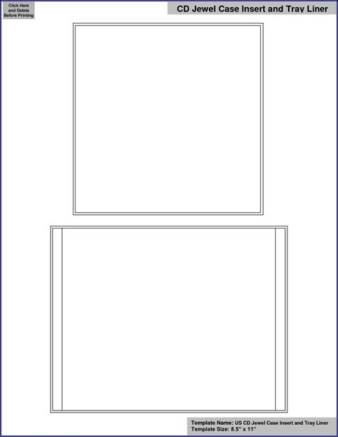 Slim Cd Jewel Case Insert Template - Template 2 : Resume Examples # ...