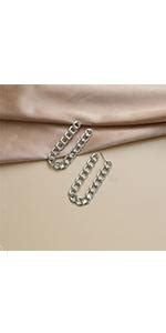 Buy Young & Forever Gift Stainless Steel Curb Chain Hoop Earrings for ...