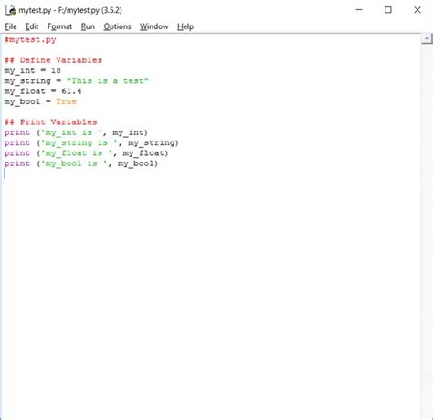 Variables Python Example 的图像结果