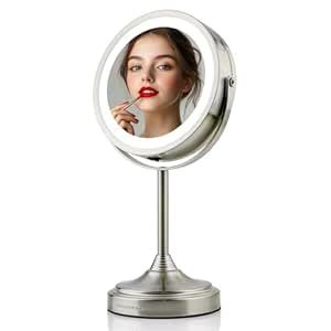 Buy OVENTE LED Lighted Tabletop Makeup Mirror, 7 Inch, Dual-Sided 1x/7x ...