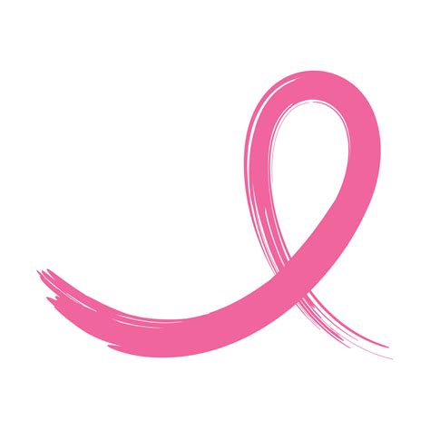 pink ribbon, breast cancer awareness symbol, isolated on white, vector ...
