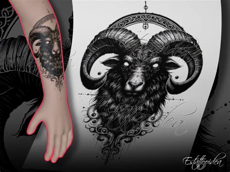 Aries Tattoo | Ram Tattoo | Aries Tattoo Design | Ram Head Tattoo ...