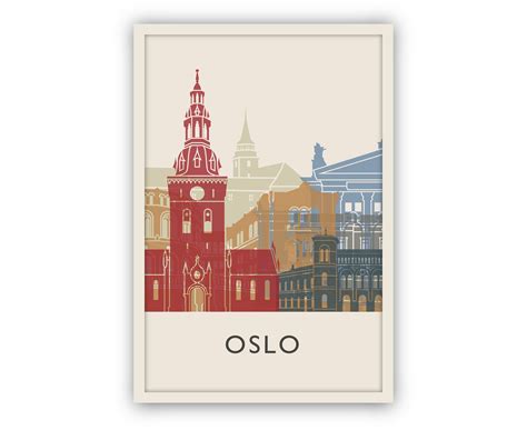 Latitude Run® Oslo Illustration Poster World Cities on | Wayfair