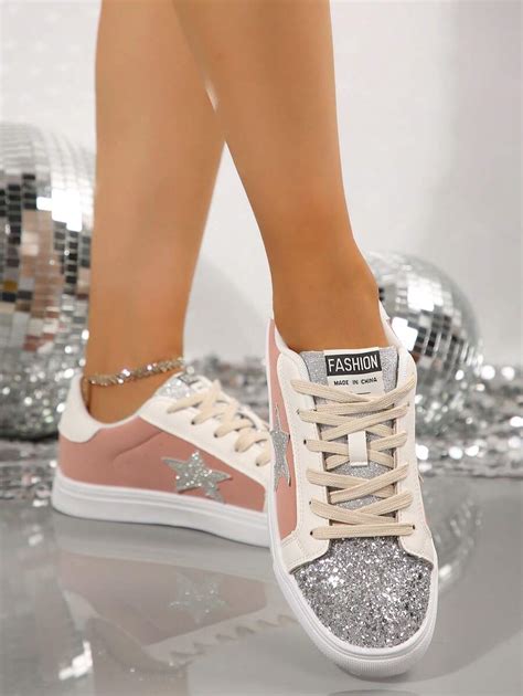 Tênis Casuais Confortáveis com Padrão de Estrelas Estilo Vintage ...