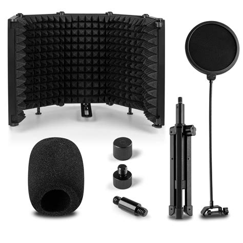 Buy Microphone Isolation Shield with Pop Filter | Mic Isolation Shield ...
