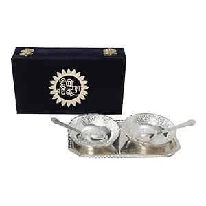 INTERNATIONAL GIFT German Silver Designer Bowl Spoon Tray Or Carry Bag ...