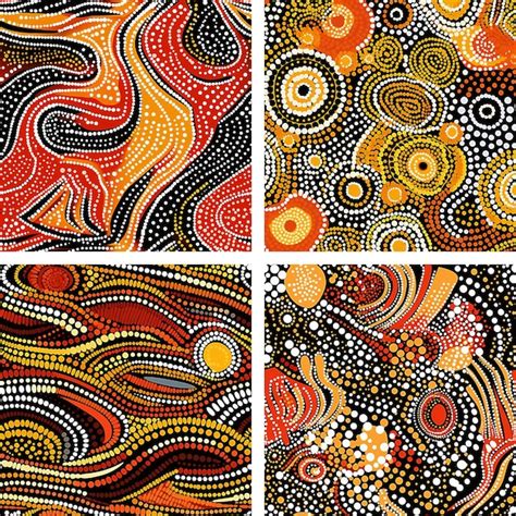 Premium AI Image | Set of traditional australian aboriginal native ...