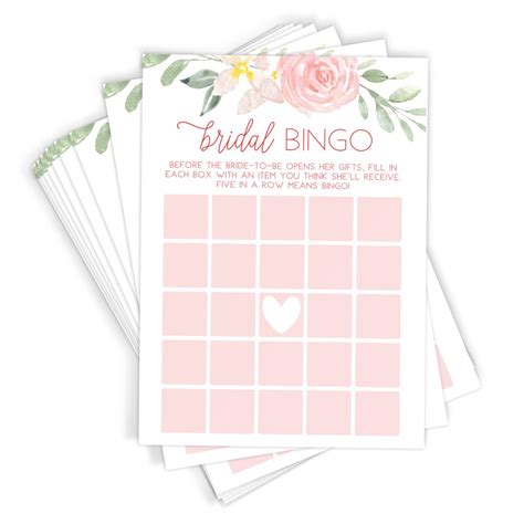 Free Printable Bridal Shower Bingo