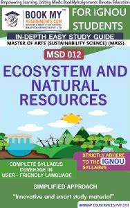 IGNOU MSD 12 Ecosystem and Natural Resources In Depth Guide For Ignou ...