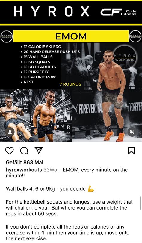 Pin by Amy Neale on hyrox | Wod workout, Crossfit workouts wod, Emom ...