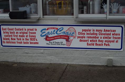 East Coast Custard Parma Menu East Coast Original Frozen Custard