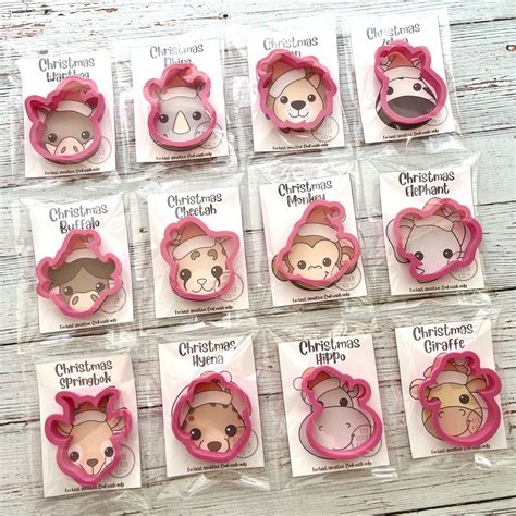 12 Mini Christmas Safari Animal cookie cutters 5-6cm – The Cookie Cutter Co