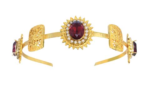 22K Gold Plated Red Pearl Hairband – ORNAMAAS