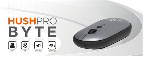 Amazon.in: Buy Amkette Hush Pro Byte Bluetooth Mouse | BT 5.3 & USB 2.4 ...