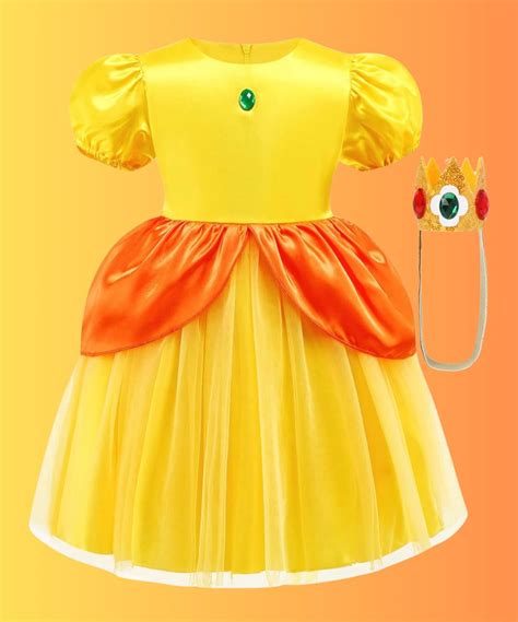 Princess Daisy Costume, Girls Princess Daisy Costume, Princess Daisy ...