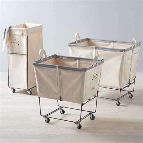 Steele Canvas Natural Laundry Cart | The Container Store | Lavanderia