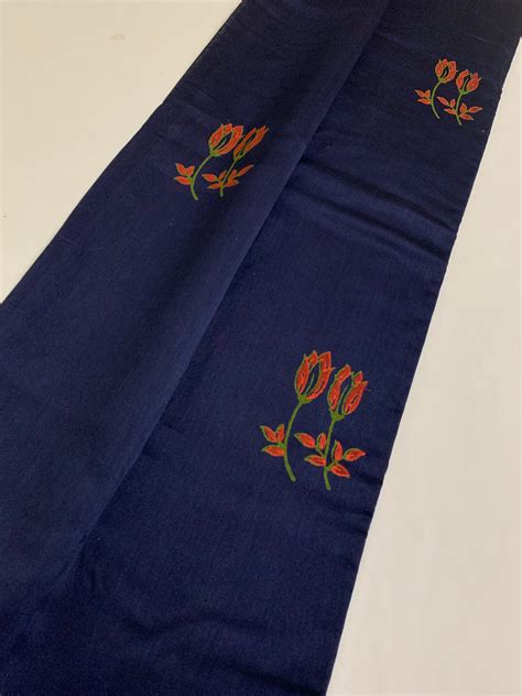 Block printed Pure chanderi saree – Akrithi