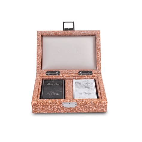 Luxury Hector Saxe Card Set in Shagreen Leather | Orange – Maison SIA