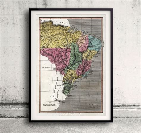 Map of Brazil 1822 SKU 0298 - Etsy | Map, Prints, Vintage maps