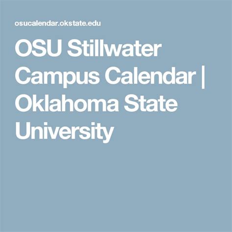 Okstate Spring 2026 Calendar - University Academic Calendar
