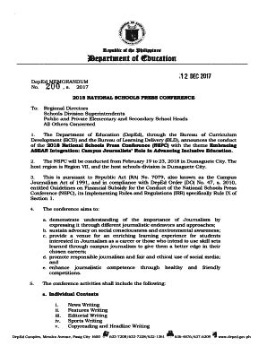 Fillable Online 1 to DepEd Memo No Fax Email Print - pdfFiller