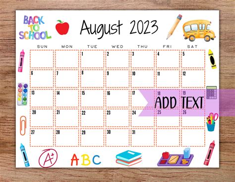 August Calendar Theme Ideas at Donald Bryan blog